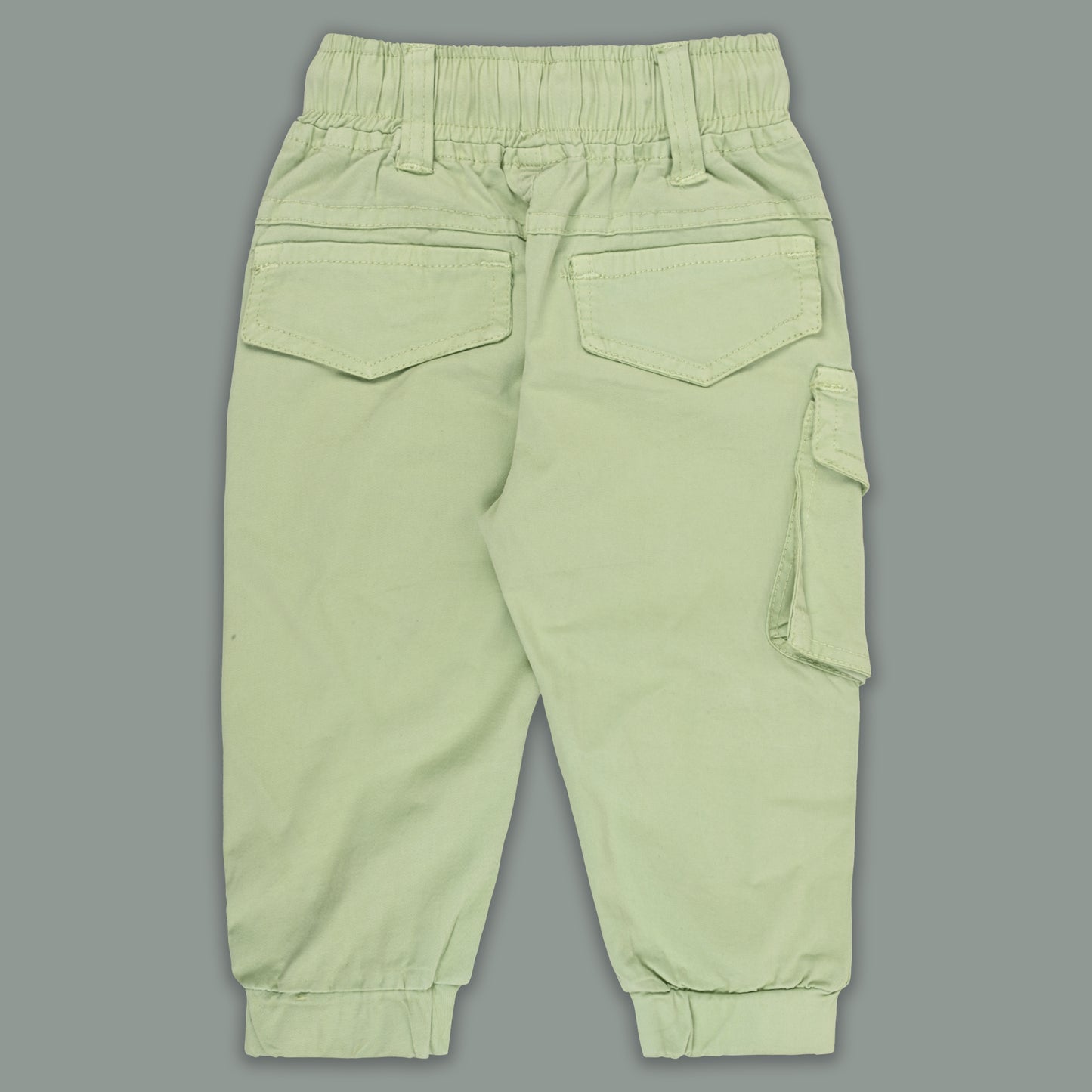 Boys Cotton Denim Cargo Joggers – Printed Pants