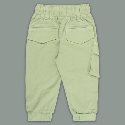 Boys Cotton Denim Cargo Joggers – Printed Pants