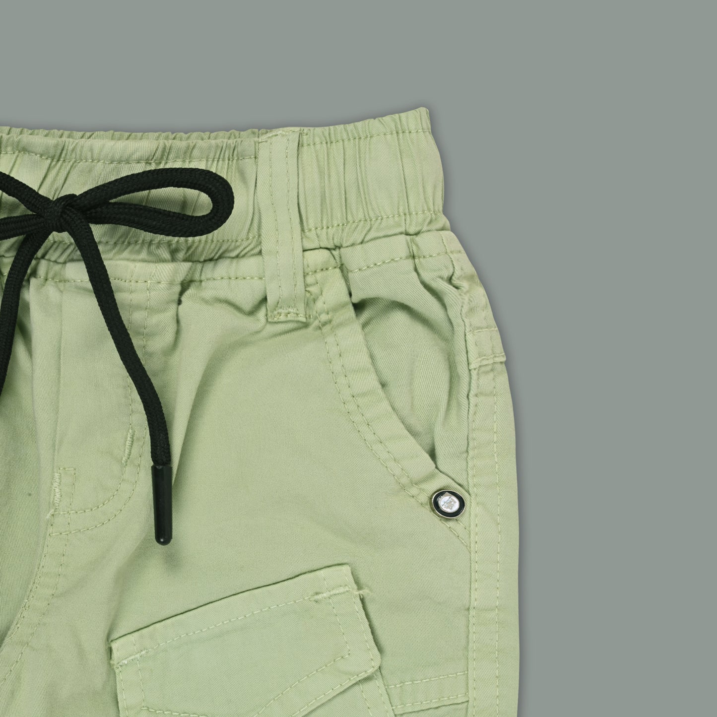 Boys Cotton Denim Cargo Joggers – Printed Pants