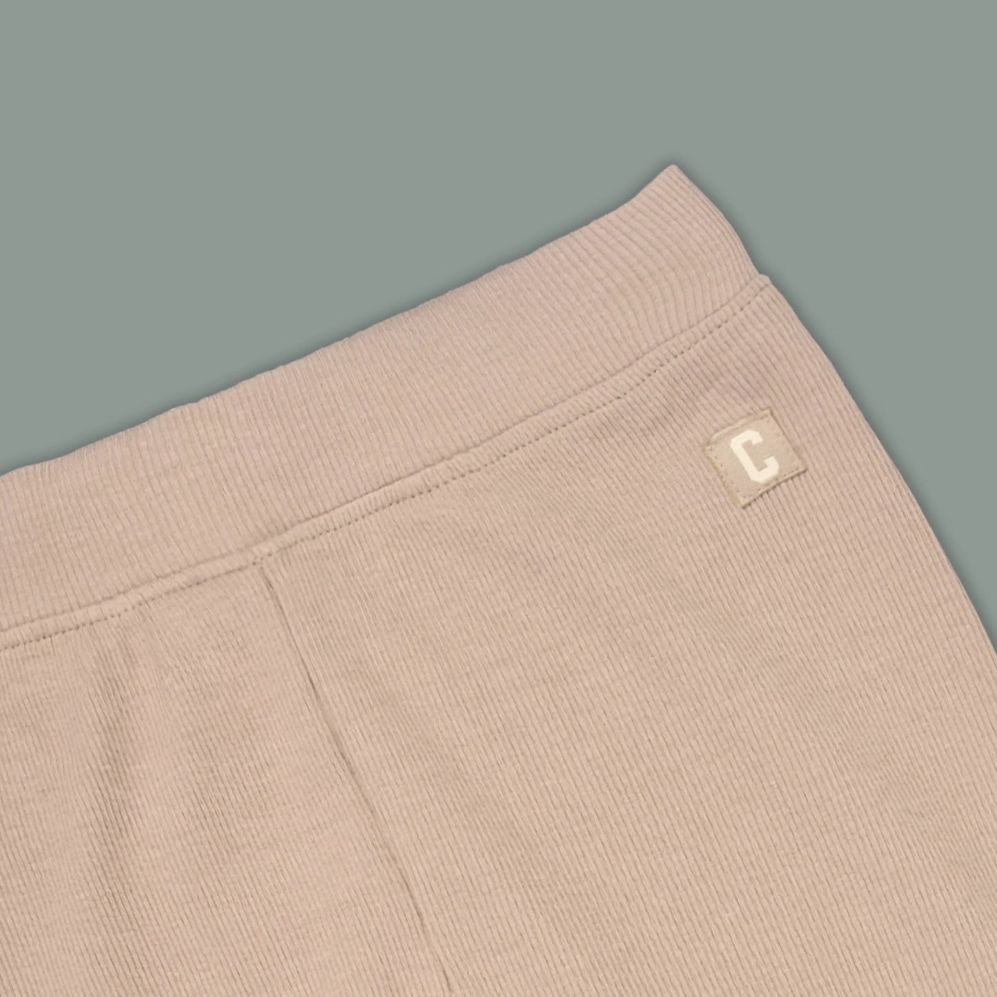 Kids Solid Ribbed Cotton Leggings – Beige | Soft & Stretchable Everyday Wear