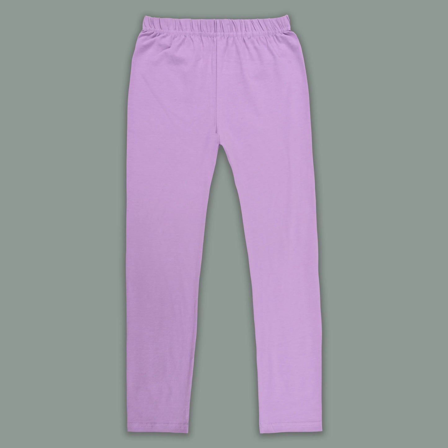 Kids Solid Cotton Leggings – Lavender | Soft & Stretchable Everyday Wear
