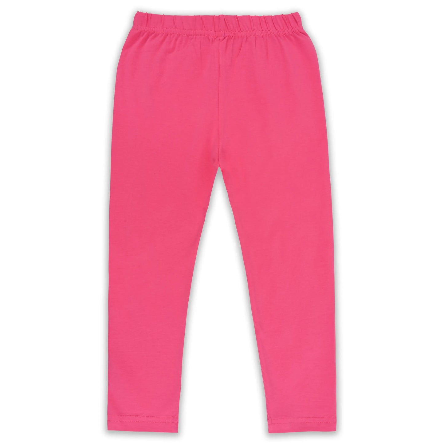 Kids Solid Cotton Leggings – Dark Pink | Soft & Stretchable Everyday Wear