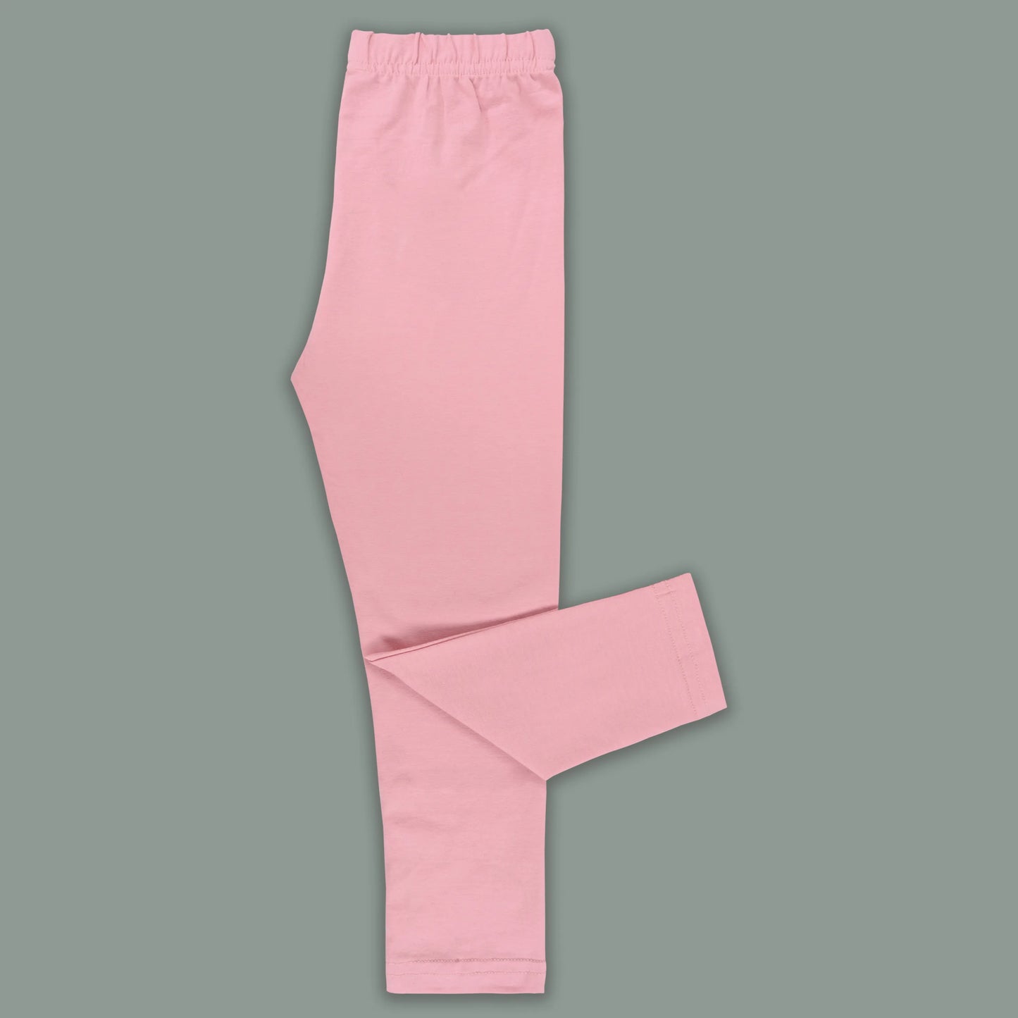 Kids Solid Cotton Leggings – Baby Pink | Soft & Stretchable Everyday Wear