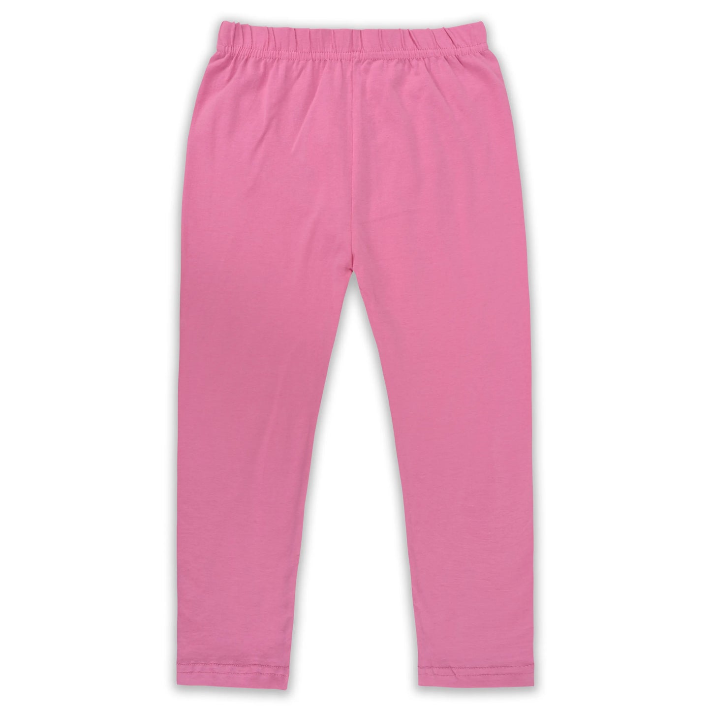 Kids Solid Cotton Leggings – Pink | Soft & Stretchable Everyday Wear