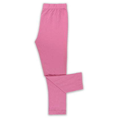 Kids Solid Cotton Leggings – Pink | Soft & Stretchable Everyday Wear