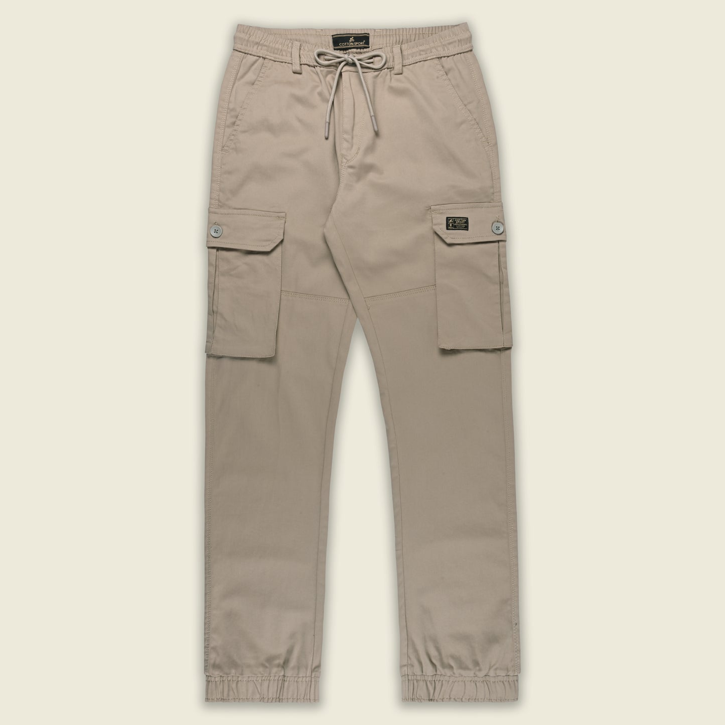 Men’s Cotton Cargo Pants | Comfortable Casual Wear with Multi Utility Pockets | Elastic Waist & Cuffed Jogger Fit