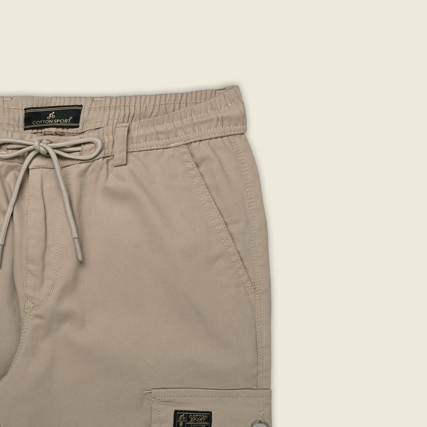 Men’s Cotton Cargo Pants | Comfortable Casual Wear with Multi Utility Pockets | Elastic Waist & Cuffed Jogger Fit