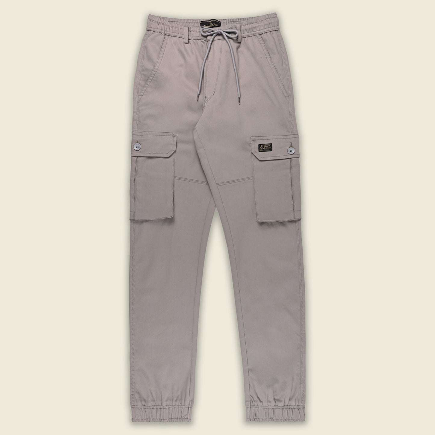 Men’s Cotton Cargo Pants | Comfortable Casual Wear with Multi Utility Pockets | Elastic Waist & Cuffed Jogger Fit