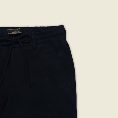 Men’s Cotton Cargo Pants | Comfortable Casual Wear with Multi Utility Pockets | Elastic Waist & Cuffed Jogger Fit
