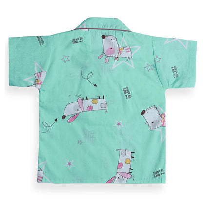 Unisex Printed Top and Bottom Pyjamas Night Dress