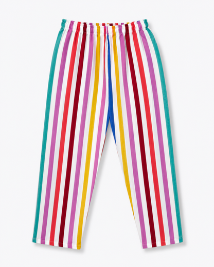 Boys Cotton Striped Night Suit Set – Multicolor Stripe Print