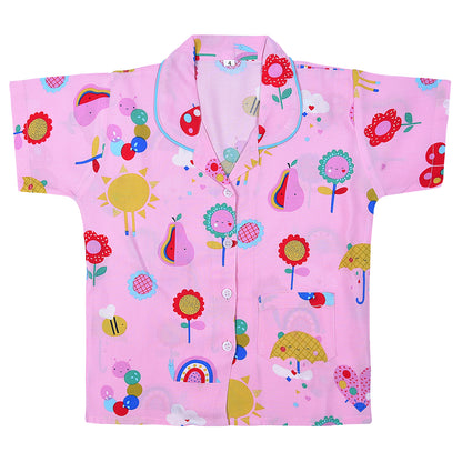 Unisex Printed Top and Bottom Pyjamas Night Dress nd73pbk