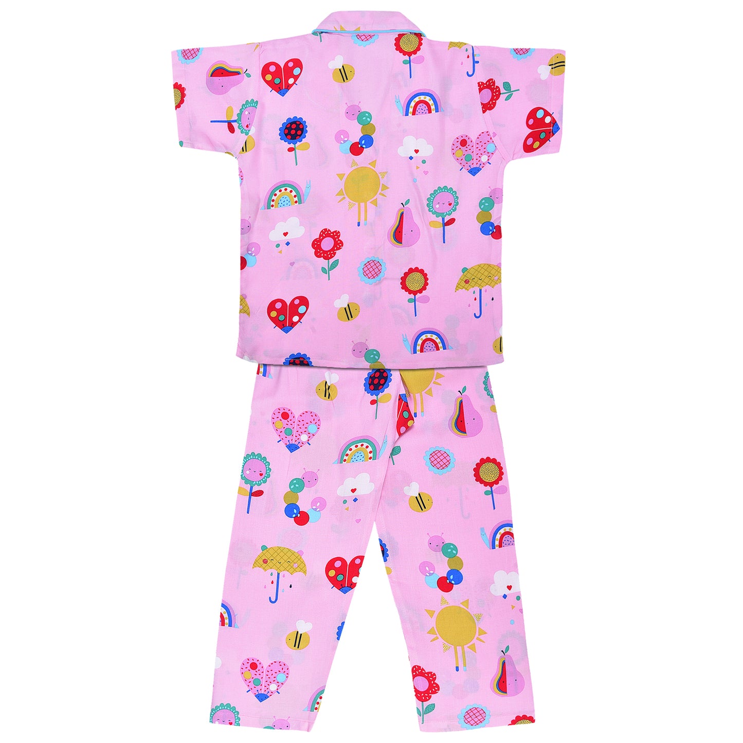 Unisex Printed Top and Bottom Pyjamas Night Dress nd73pbk