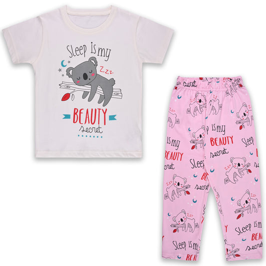 Girls Cute Printed Cotton Summer Nightsuit