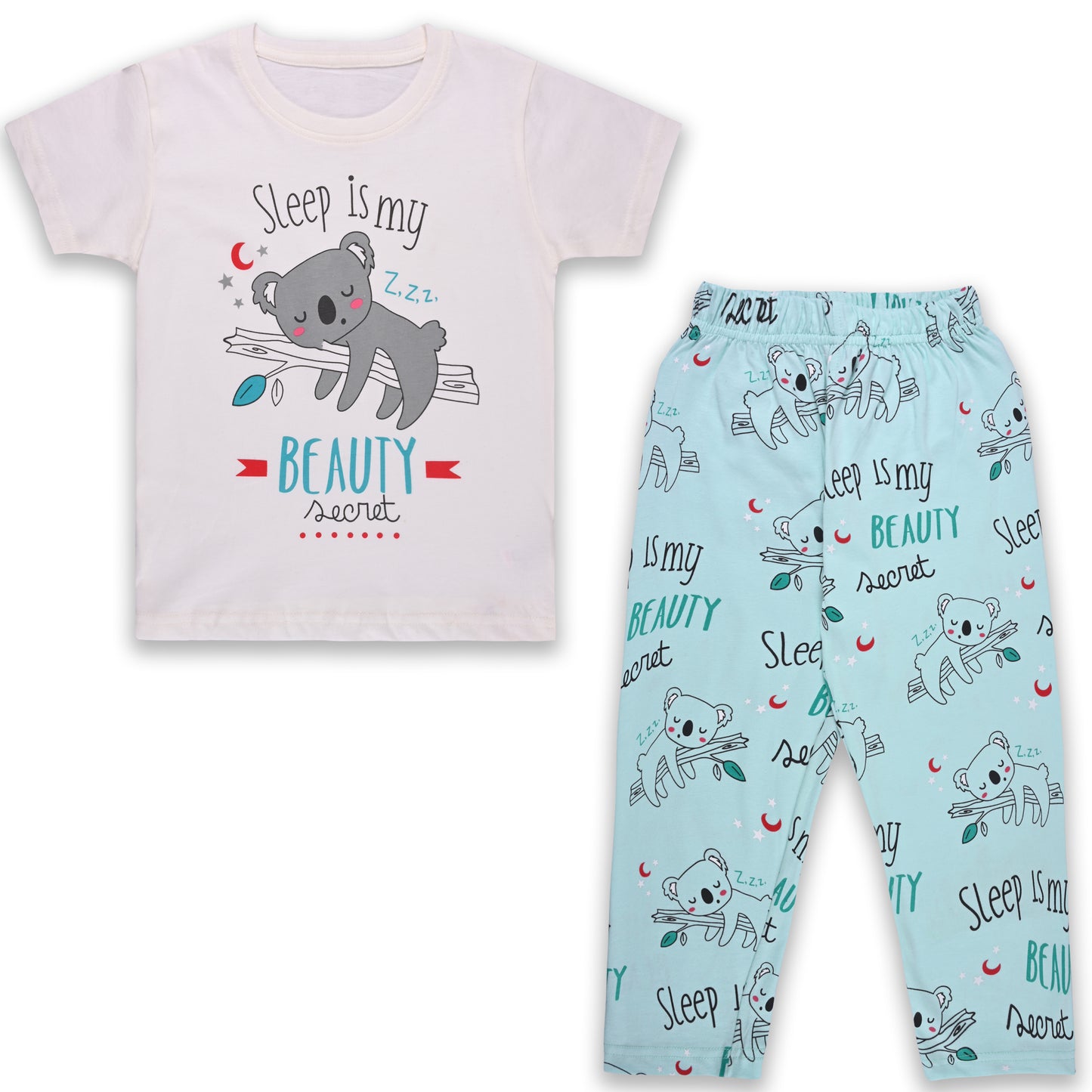 Girls Cute Printed Cotton Summer Nightsuit
