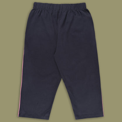 Girls Cotton Printed T-shirt and Trouser Set