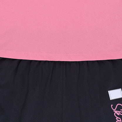 Girls Cotton Printed T-shirt and Trouser Set