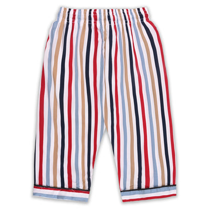 Boys Multicolor Striped Co-ord Set – Soft Rayon Shirt & Pant Set