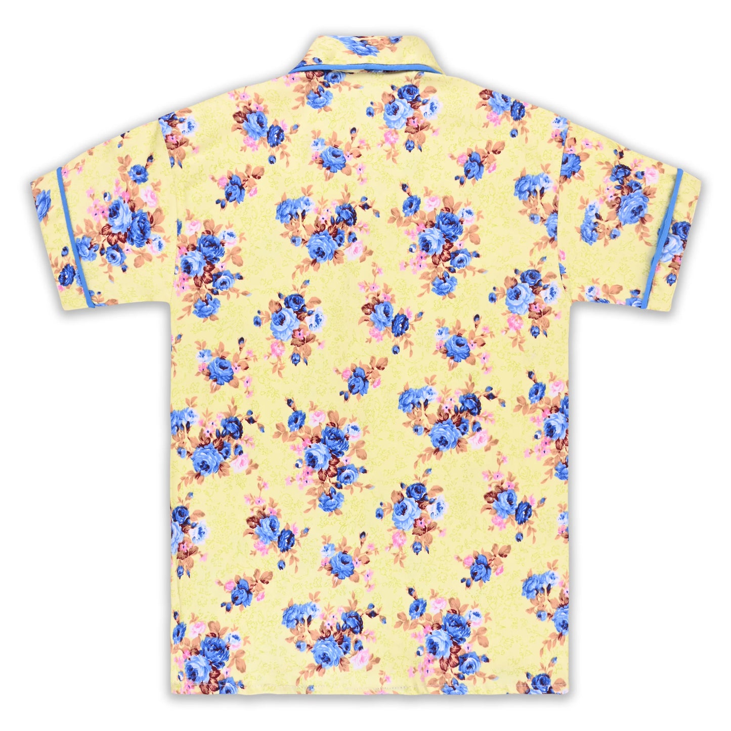 Boys Yellow Floral Co-ord Set – Soft Rayon Shirt & Pant Set