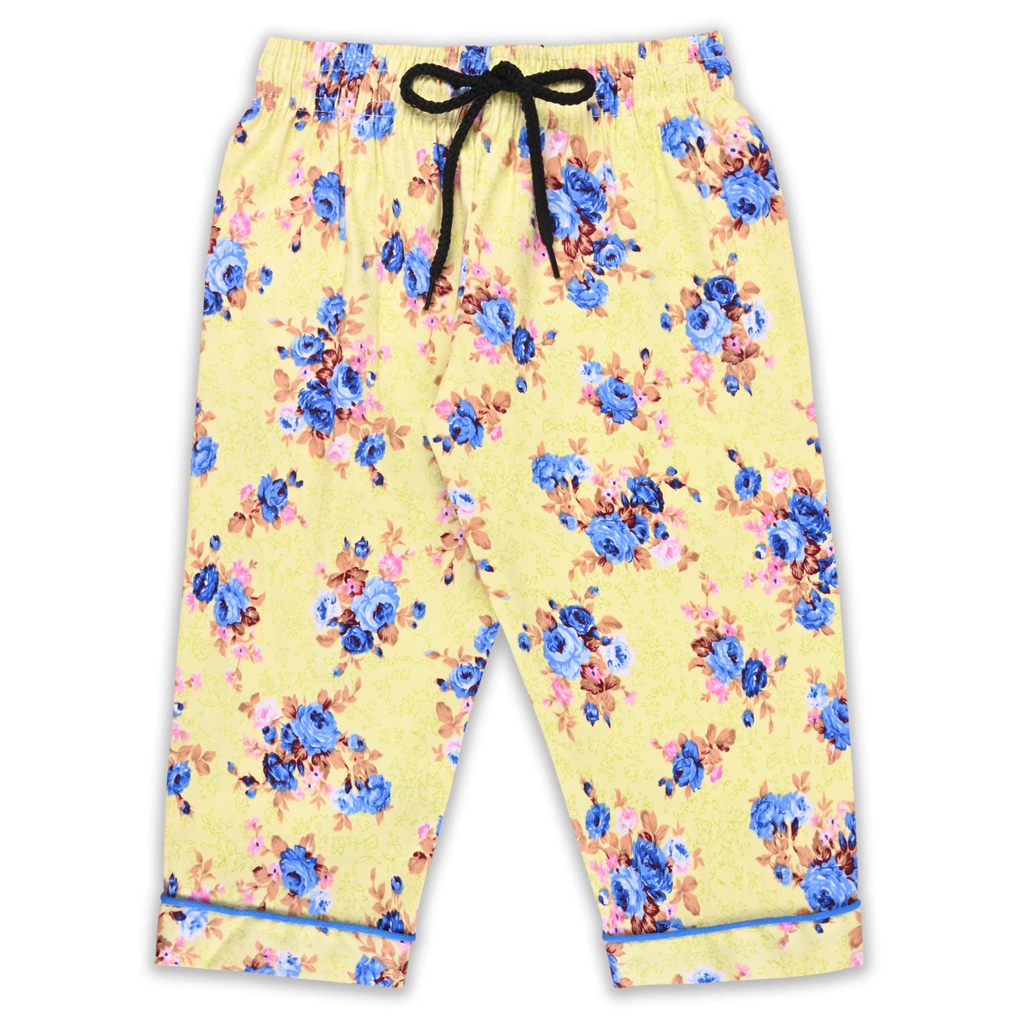 Boys Yellow Floral Co-ord Set – Soft Rayon Shirt & Pant Set