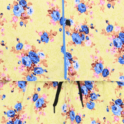Boys Yellow Floral Co-ord Set – Soft Rayon Shirt & Pant Set