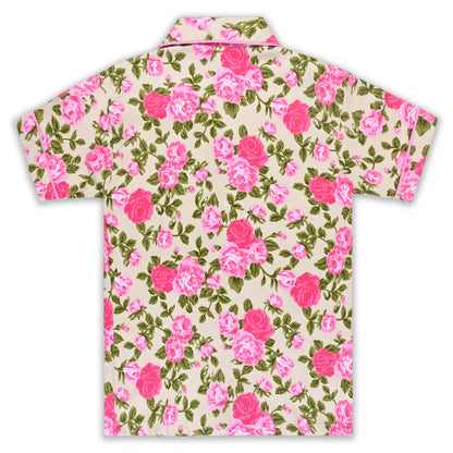 Boys Yellow Floral Co-ord Set – Soft Rayon Shirt & Pant Set