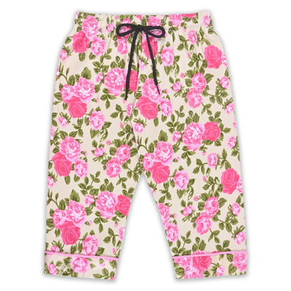 Boys Yellow Floral Co-ord Set – Soft Rayon Shirt & Pant Set