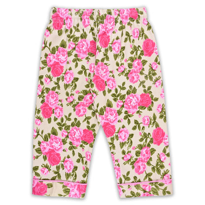 Boys Yellow Floral Co-ord Set – Soft Rayon Shirt & Pant Set