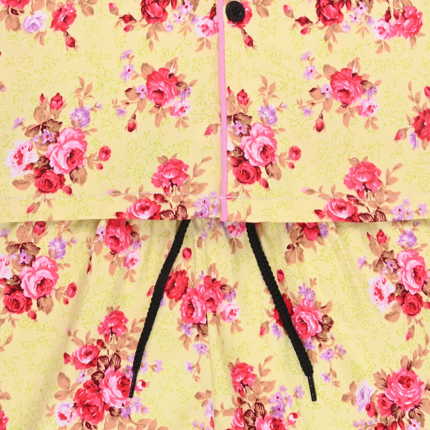Boys Yellow Floral Co-ord Set – Soft Rayon Shirt & Pant Set
