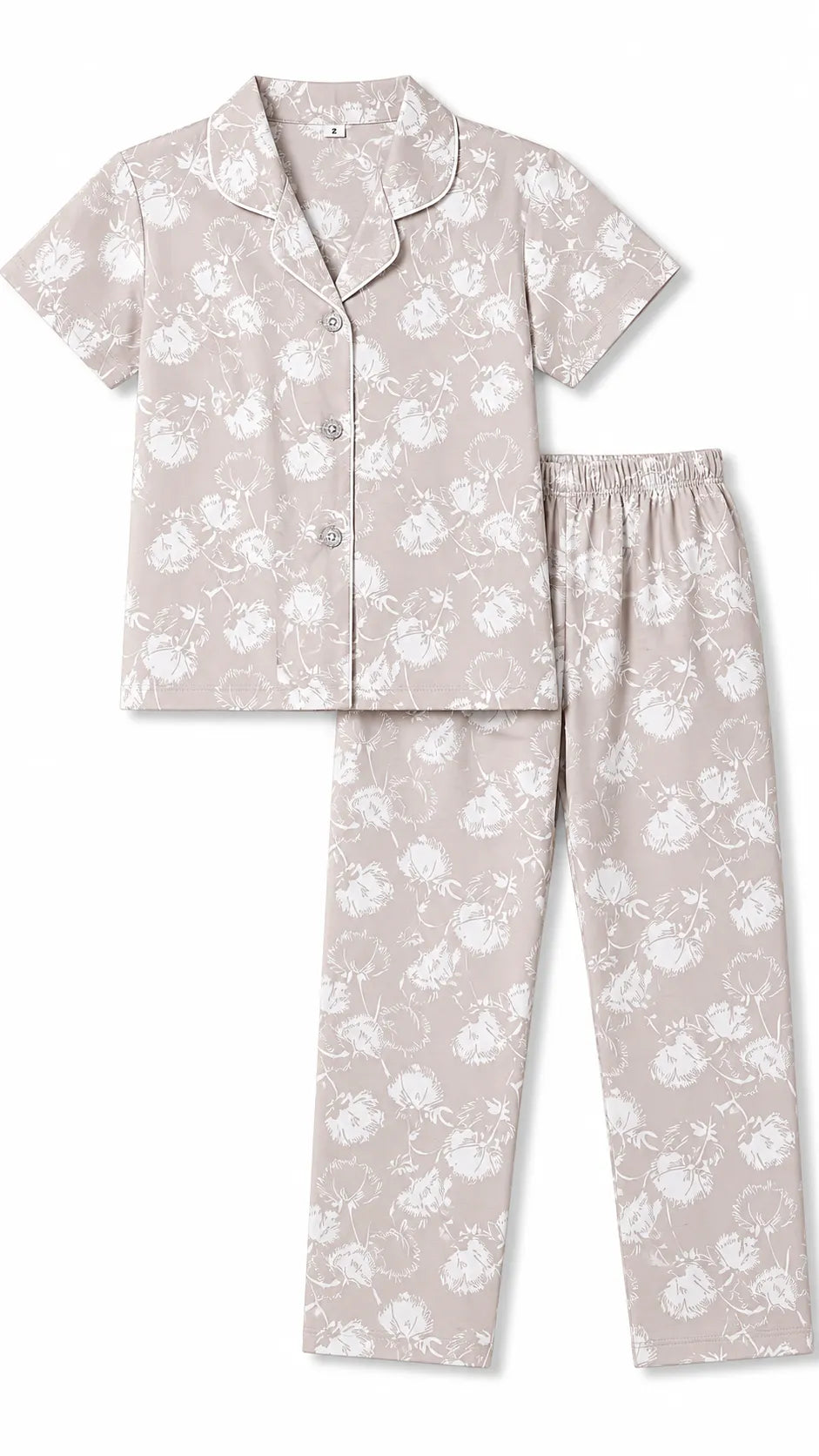 Girls Cotton Floral Night Suit Set – Blossom Print