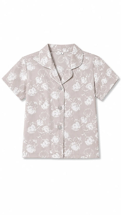 Girls Cotton Floral Night Suit Set – Blossom Print
