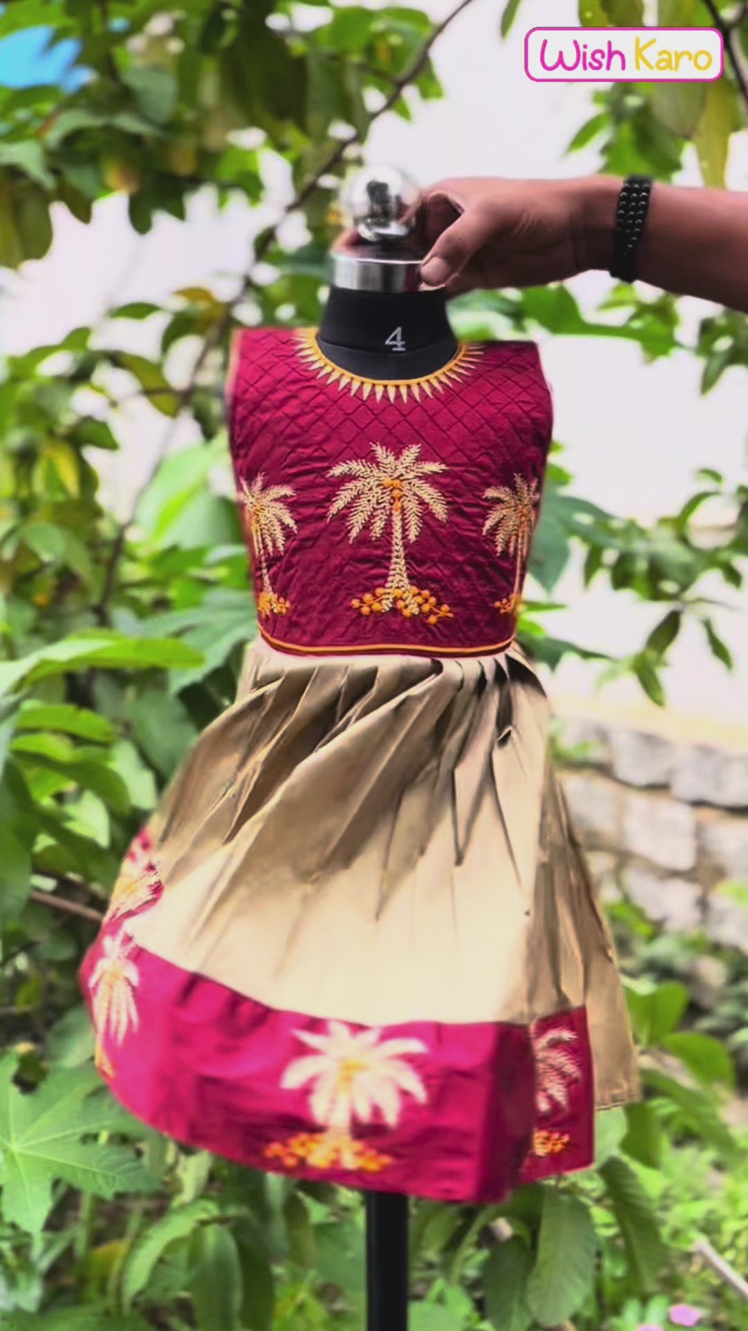 Buy Premium Maroon Baby Girl Ethnic Dress Online| Navratri Girls Dress