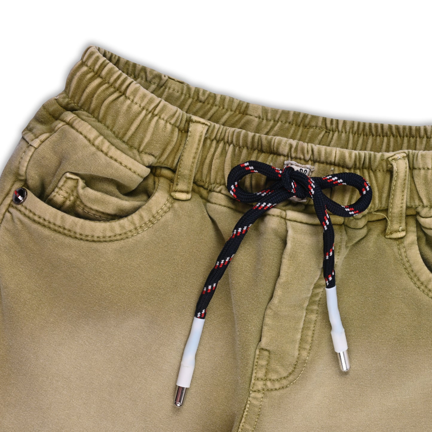 Boys Elastic Waist Drawstring Demin Shorts