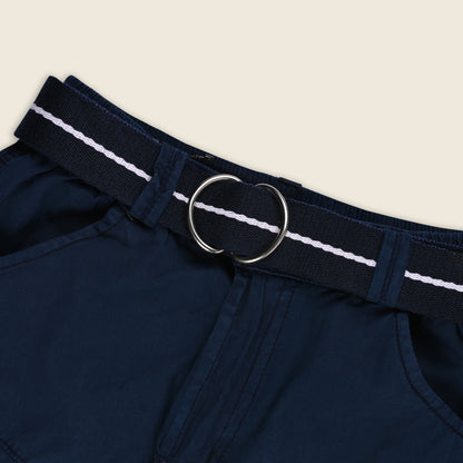 Boys Cargo Shorts With Waist Belt