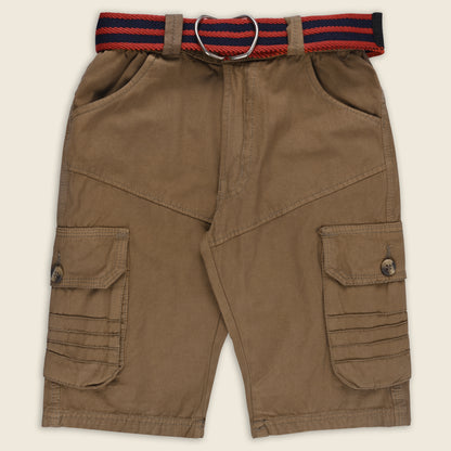 Boys Cargo Shorts With Waist Belt