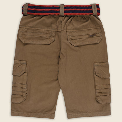 Boys Cargo Shorts With Waist Belt