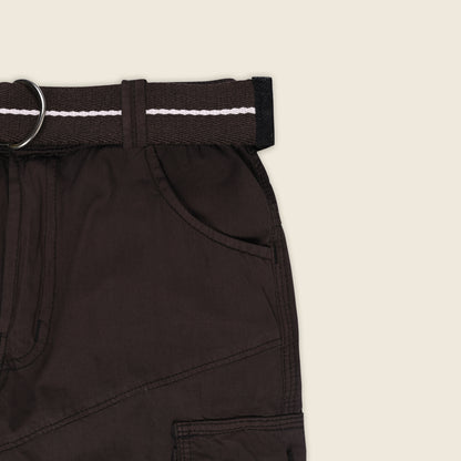 Boys Cargo Shorts With Waist Belt