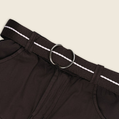 Boys Cargo Shorts With Waist Belt