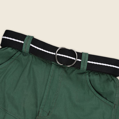 Boys Cargo Shorts With Waist Belt