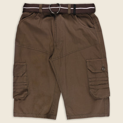 Boys Cargo Shorts With Waist Belt