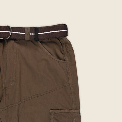 Boys Cargo Shorts With Waist Belt