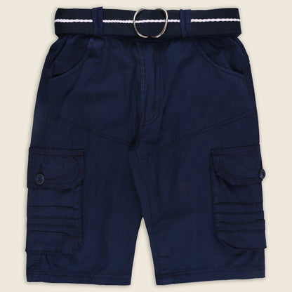 Boys Cargo Shorts With Waist Belt