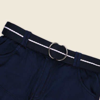 Boys Cargo Shorts With Waist Belt
