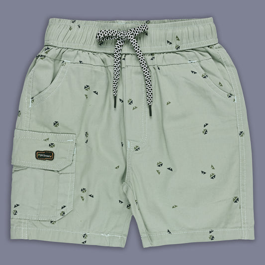 Boys Printed Cotton Cargo Shorts