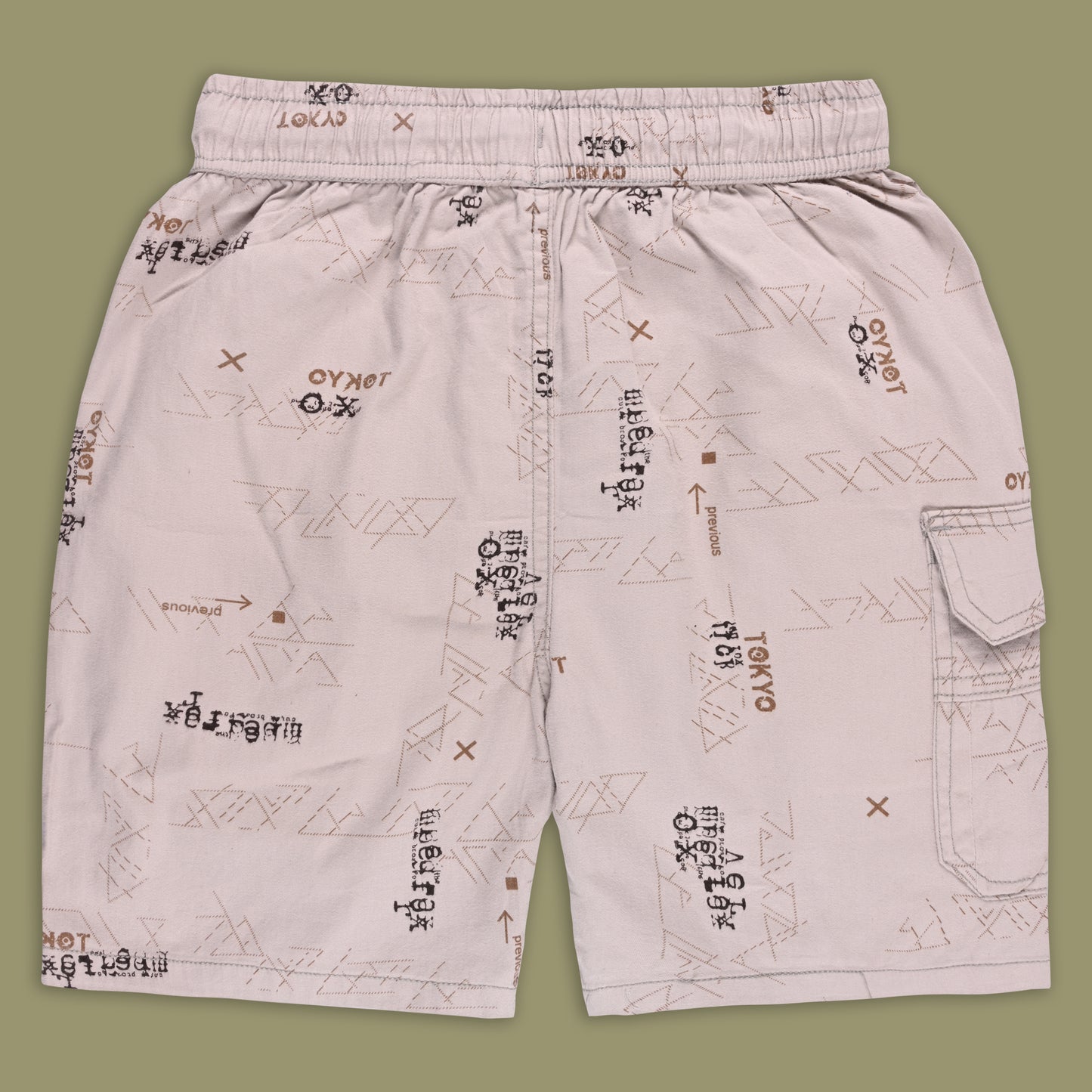 Boys Cotton Cargo Summer Printed Shorts