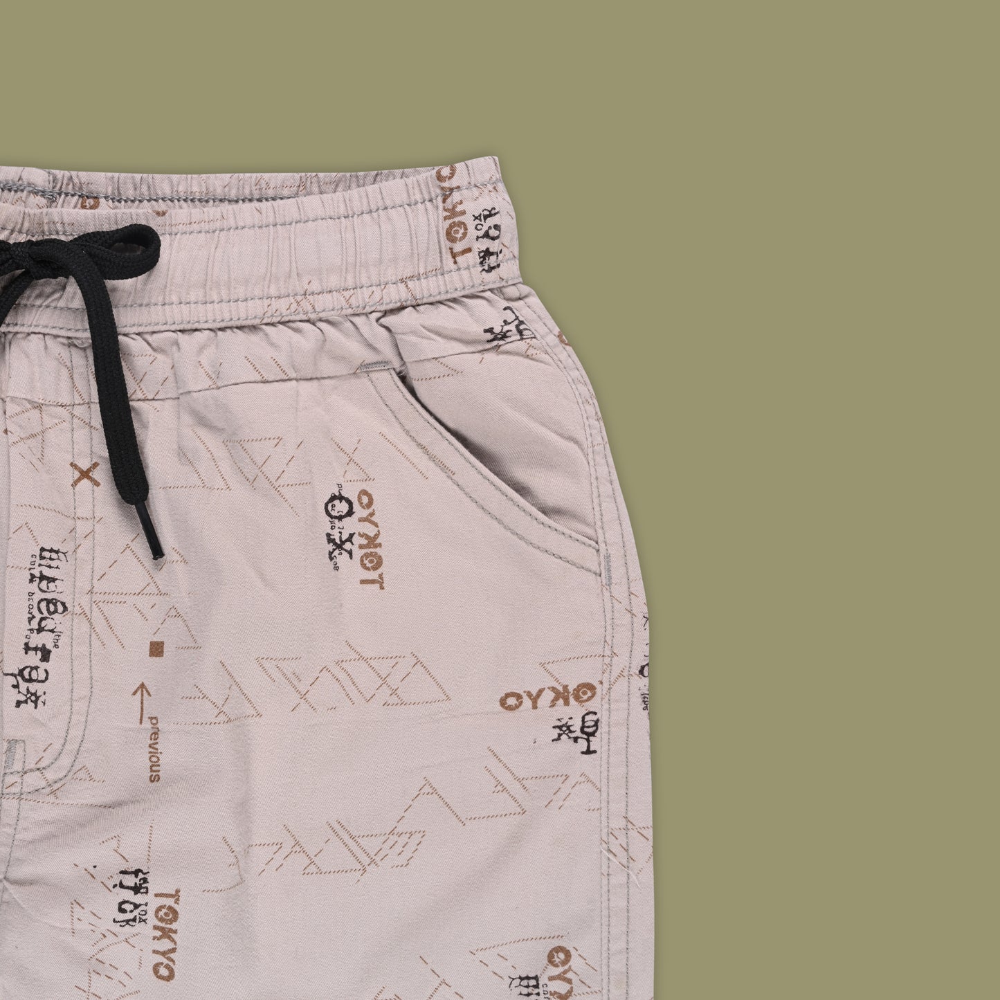 Boys Cotton Cargo Summer Printed Shorts