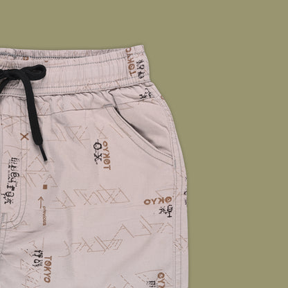 Boys Cotton Cargo Summer Printed Shorts