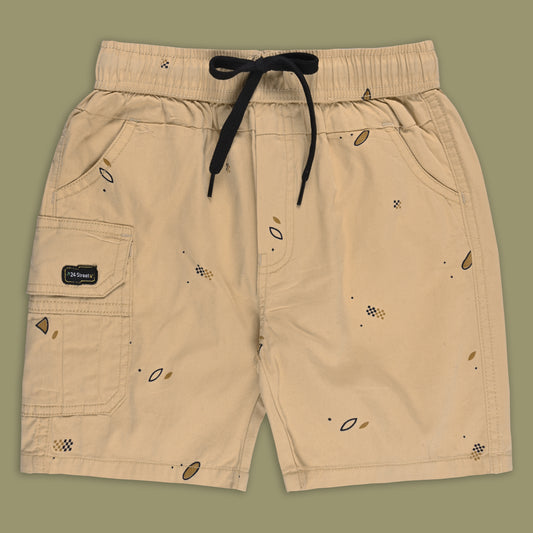 Boys Printed Cotton Cargo Shorts