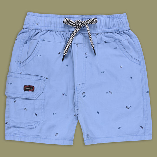 Boys Printed Cotton Cargo Shorts