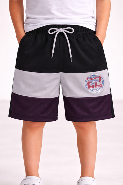 Boys Sporty Striped Printed Shorts